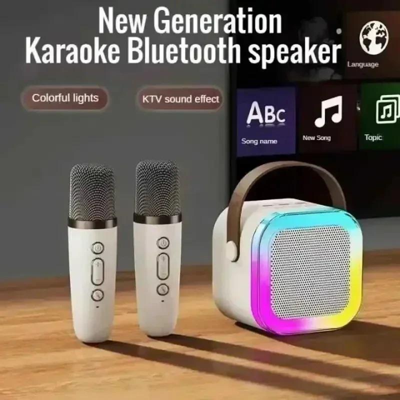 Máy Karaoke Bluetooth K12, Hệ Thống Loa PA 5.3 Cầm Tay Với 1-2 Micrô Không Dây, Thích Hợp Cho Gia Đình Và Gia Đình, Hát Và Quà Tặng Trẻ Em