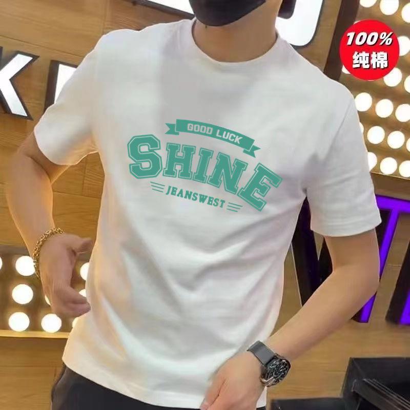 Product Introduction of Pure Cotton Short Sleeve T-Shirt for Men, Summer New Trendy High-End Half Sleeve Versatile Loose Plus Size Fashion Breathable Shirt for Women 39