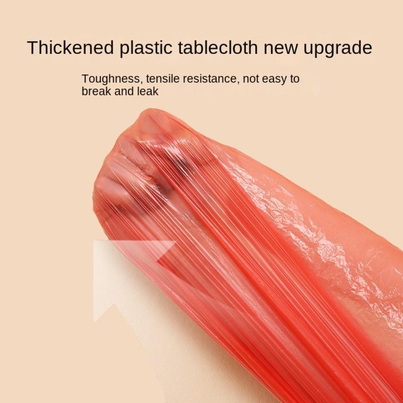Product Introduction of 10pcs Universal 1.2/1.4/1.6/1.8M Disposable Drawstring Table Cover Waterproof Oil-proof Disposable Tablecloth Thickened Red Round Tablecloths Party Wedding Picnic 19