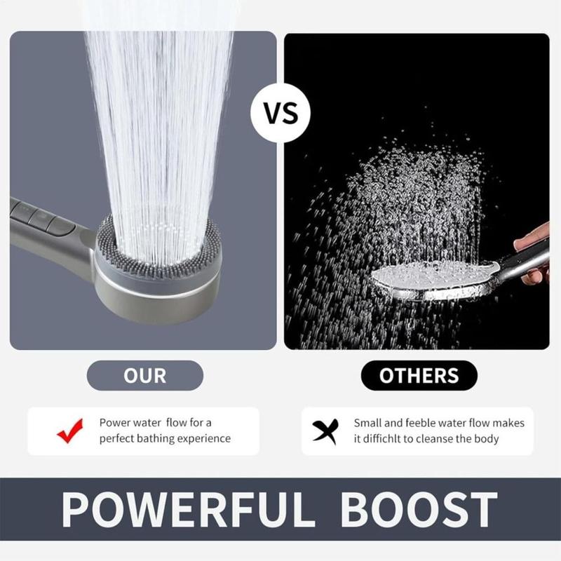 Product Introduction of New 4 Modes Shower Head One-Key Stop with Filter Element High Pressure Showerhead Water Massage Shower Sprayer Head Bathroom Accessories 18