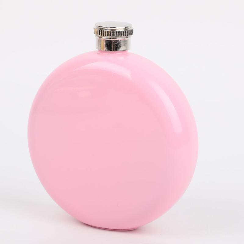 Bình đựng rượu bằng thép không gỉ, Boutique cao cấp, Hình tròn, Dung tích 5 Oz, Thích hợp cho quà tặng doanh nghiệp và sử dụng ngoài trời, Bình đựng rượu Cầm Tay dành cho nam giới, Có thể tùy chỉnh 6