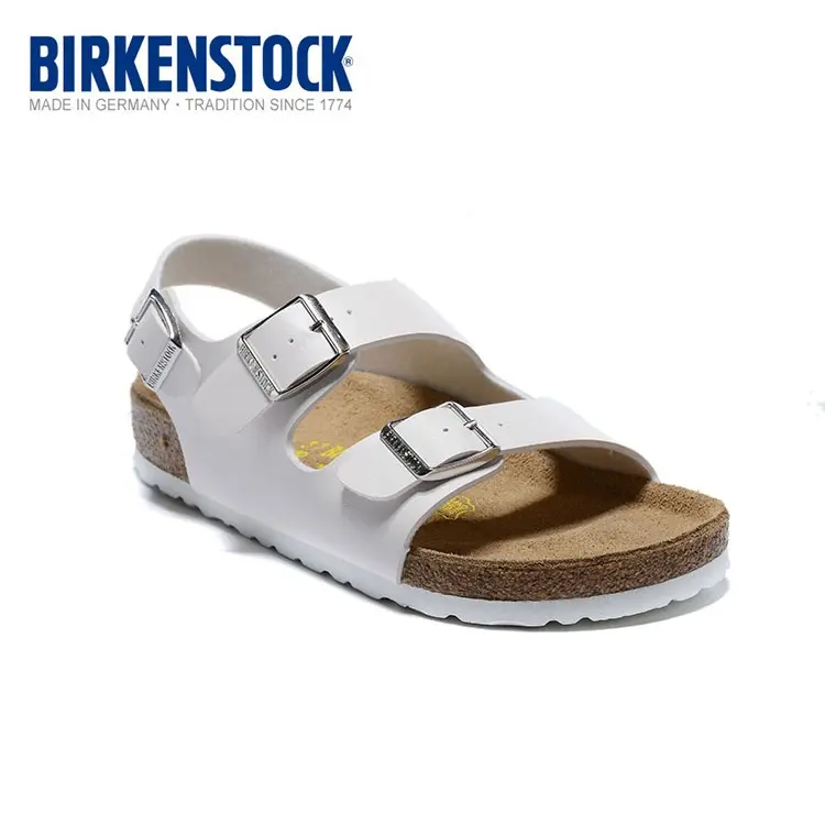 Dép Đế Bằng Birkenstock, Hàng Mới Và Chính Hãng, Được Thiết Kế Cho Nam Và Nữ, Phong Cách Milanocork, Khóa Đôi, Thích Hợp Cho Bãi Biển Mùa Hè, Chất Lượng Cao, Thời Trang Phổ Biến Dép Cửa Hàng, Giày Thường Ngày 9999 3