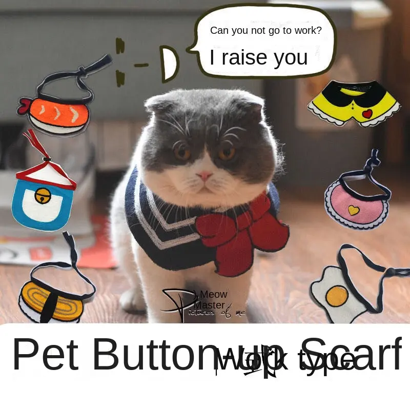 Korean Pet Scarf Pet Products Pet Bib Drool Scarf Pet Scarf Kitten Scarf Leher Kucing Pet Collar Dog Cat Tie Bib