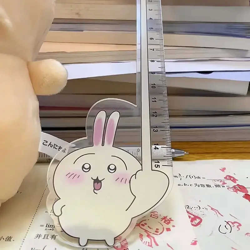 Thước Nhập Khẩu Anime, Dễ Thương Và Sáng Tạo, Thước Nhựa Hoạt Hình Vui Nhộn, Thước Kawaii Thời Trang, Thích Hợp Cho Học Sinh, Văn Phòng Phẩm Và Đồ Dùng Văn Phòng 4