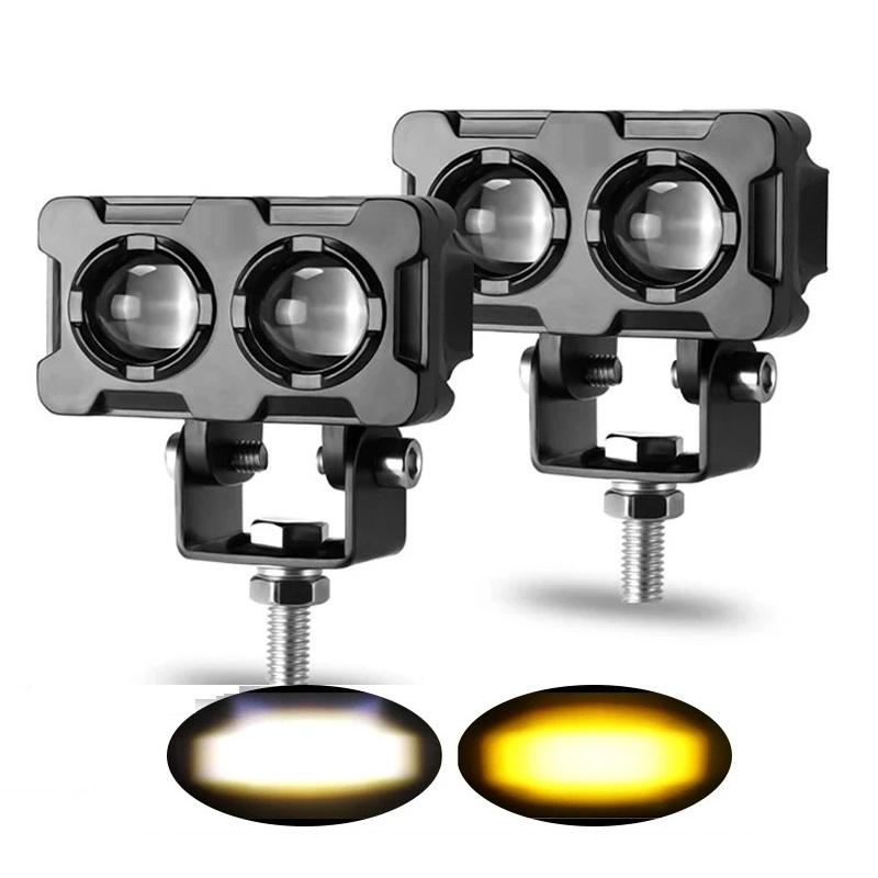 Đèn Trợ Sáng Bi cầu 2 bóng S25-C2 Vuông Cực Sáng Pha Trắng Cos Vàng-Bảo Hành 3 Tháng-Chống Nước Tuyệt Đối ( Giá 1 Bóng) Phụ Kiện