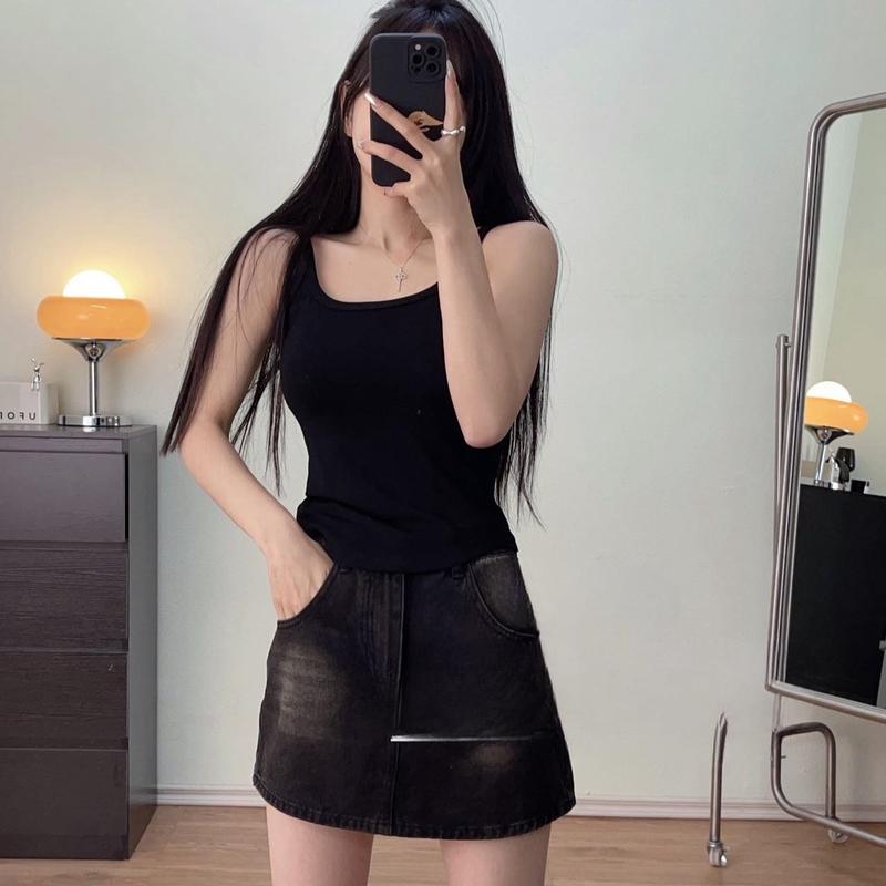 8880 Áo Dây Cotton Quai To Có Đệm Ngực,  Khoét Lưng Đẹp, Cotton Nhung bra Nữ Women