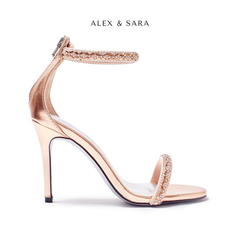 AL436- Sandal quai ngang đá ngang hậu kéo trendy Alex Sara Nữ