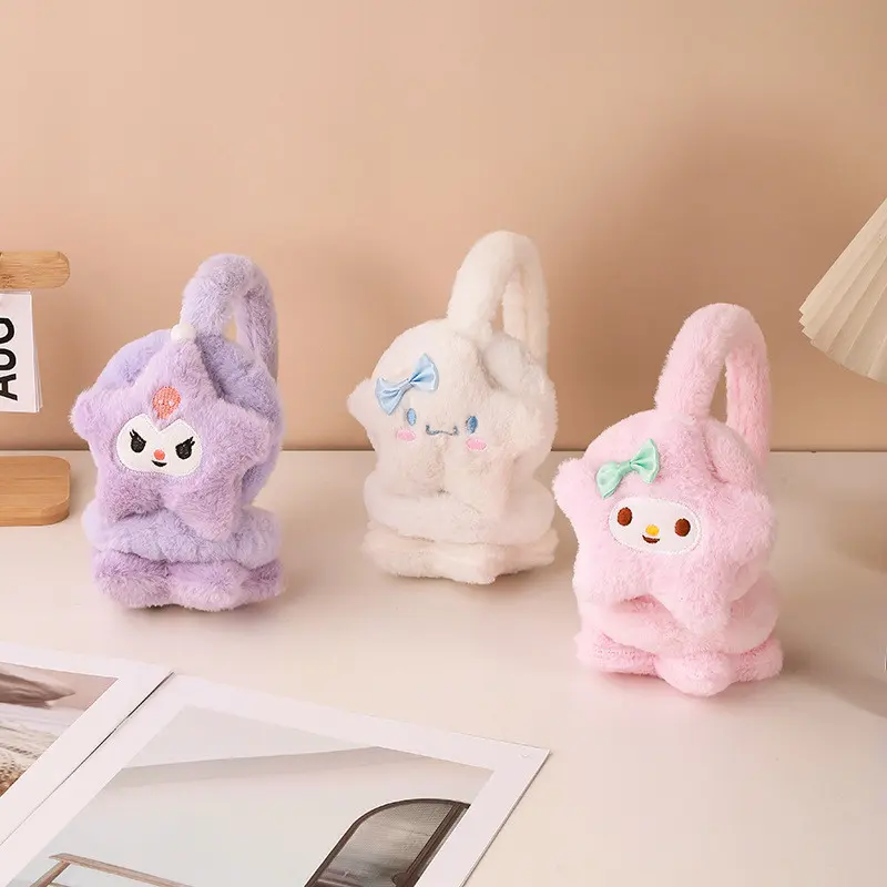 SANBEBI Earmuff Penutup Telinga Sanrio Star Anak dan Dewasa  Earmuff Bulu Anti Bising Lembut