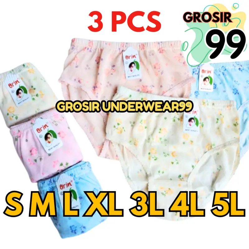 3 PCS CELANA DALAM WANITA MOTIF ORIN GROSIR CELANA DALAM BUNGA GROSIR99 5