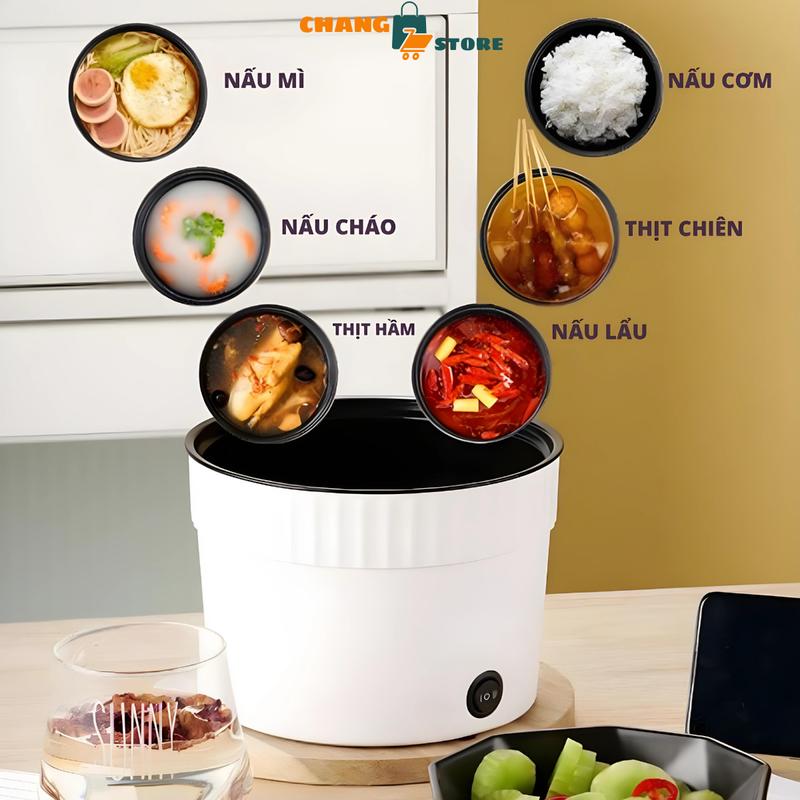 Product Introduction of Nồi lẩu điện mini đa năng, ca nấu mì, cốc ăn lẩu Cô Đơn hotrend Nồi Điện Nấu Ăn 10