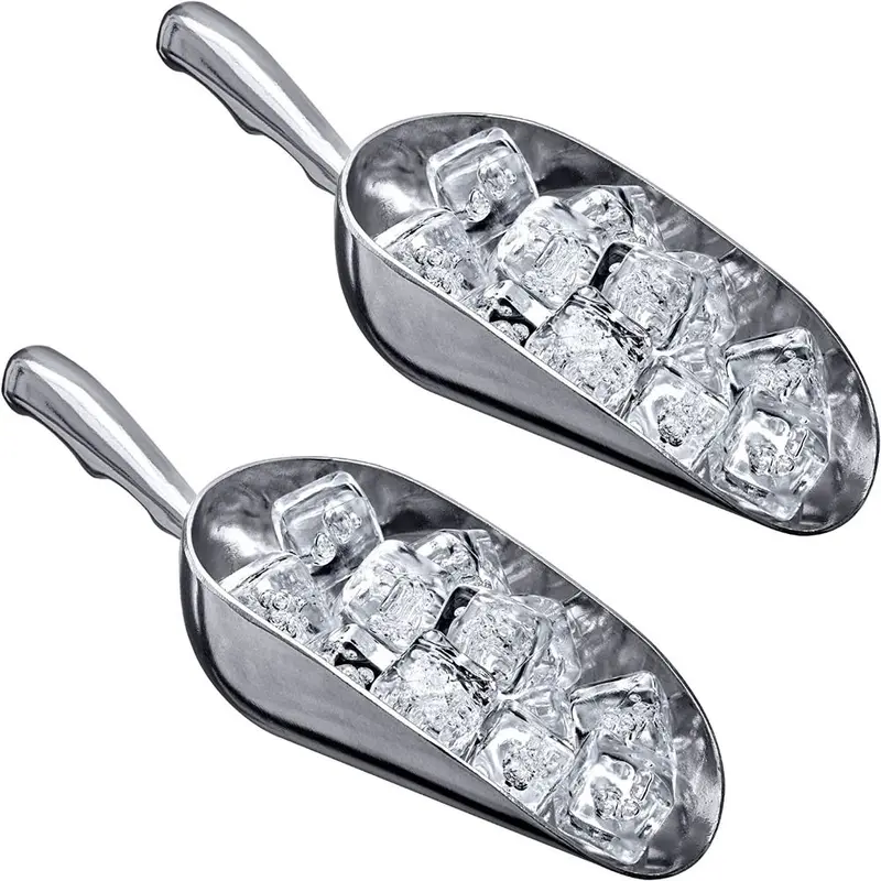 Muỗng Tiện Ích Bằng Nhôm, Dễ Vệ Sinh, Thích Hợp Cho Hạt Cà Phê, Dụng Cụ Nạo, Làm Bằng Hợp Kim Nhôm, Xẻng Làm Đá, Thích Hợp Cho Muỗng Đá Ngũ Cốc, Muỗng Đá Bar 4