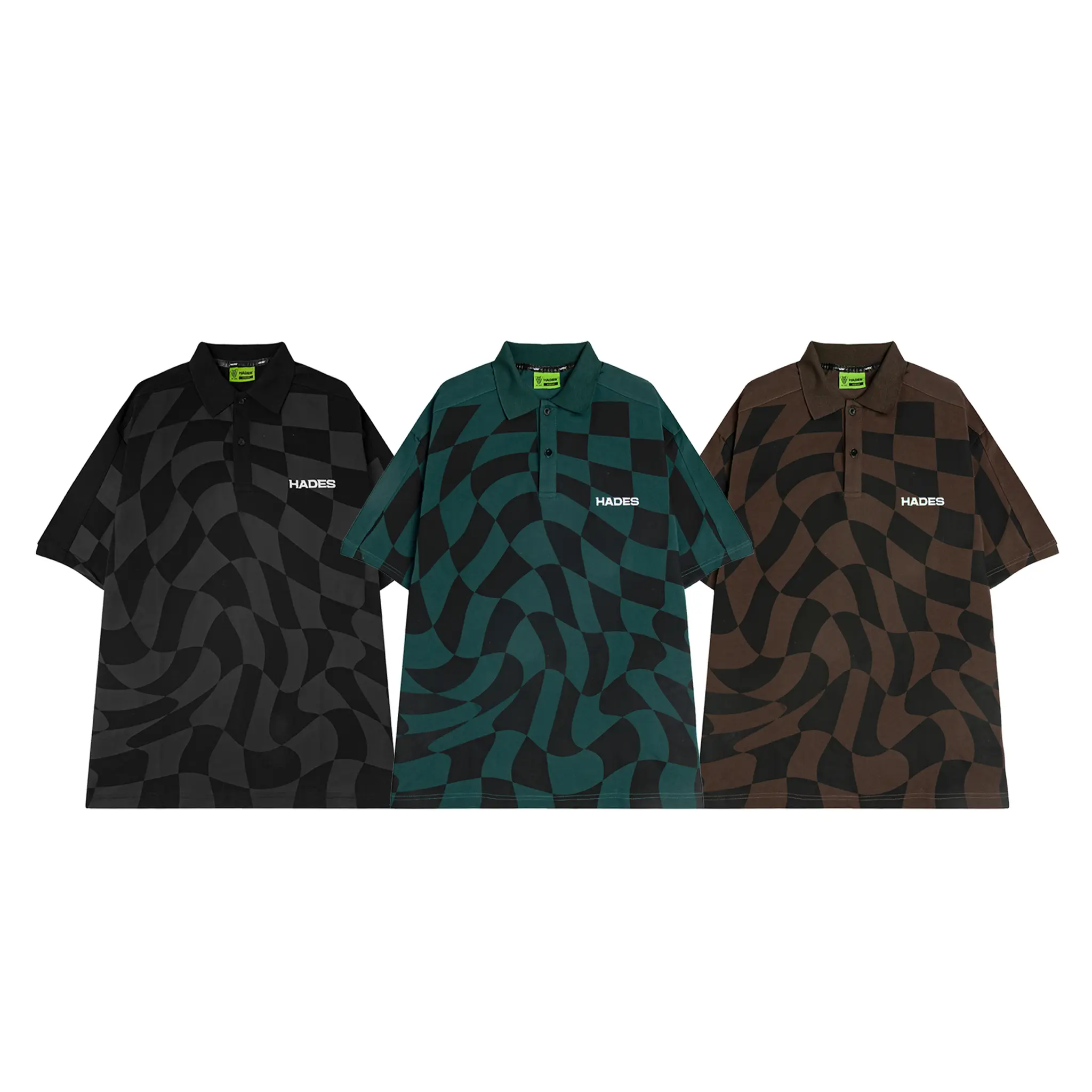 ÁO POLO TAY LỠ UNISEX WARPED THUN CÁ SẤU - HADES BRAND CHÍNH HÃNG UNISEX Nam