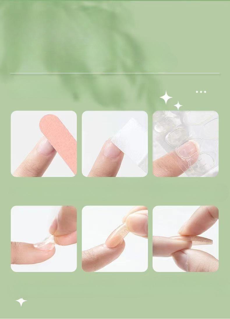 Product Introduction of Finished Nail Beauty Cute Refreshing Wear Armor Stereo Little Yellow Flower Short Nail Tip 1