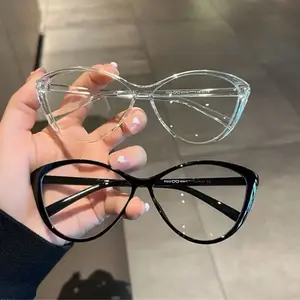LO Kacamata Anti Radiasi Model Cat Eye Lensa Bening Tahan Sinar Uv400 Fashion Wanita K74 FJ101