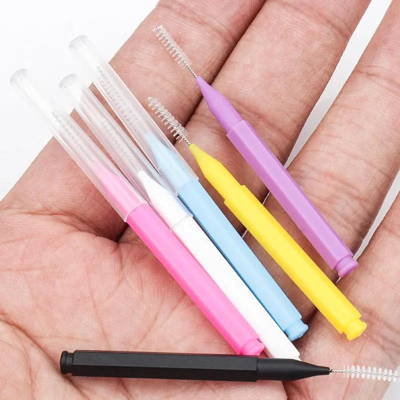 10pcs Eyebrow Mini Brush Eyelash Micro Kuas Kecil dengan TUTUP Ultra Brow Perm Dental Teeth Cleaning Interdental Sikat Bayi Elastis Menaikan Alis 0