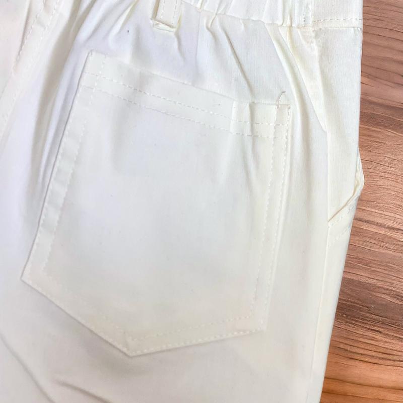 QUẦN KAKI TRẮNG BÉ TRAI  10-57KG CO GIÃN THOẢI MÁI 5