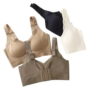 Bra Wanita Seamless Tanpa Kawat Push Up Bh Wanita Sport Bra Pakaian Dalam Kait Belakang L033 Busa Tipis