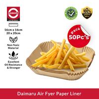 Gambar Daimaru Kertas Alas Air Fryer 50 Pcs Anti Lengket 16x16CM & 20x20CM Tahan Panas Minyak Sekali Pakai Murah - Kotak - Kitchenware - 16x16cm dari Daimaru Kota Tangerang 1 Tokopedia
