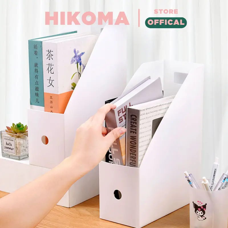 Kệ đựng sách Hikoma khay đựng tài liệu để bàn gấp gọn sắp xếp sách vở, tài liệu decor bàn học