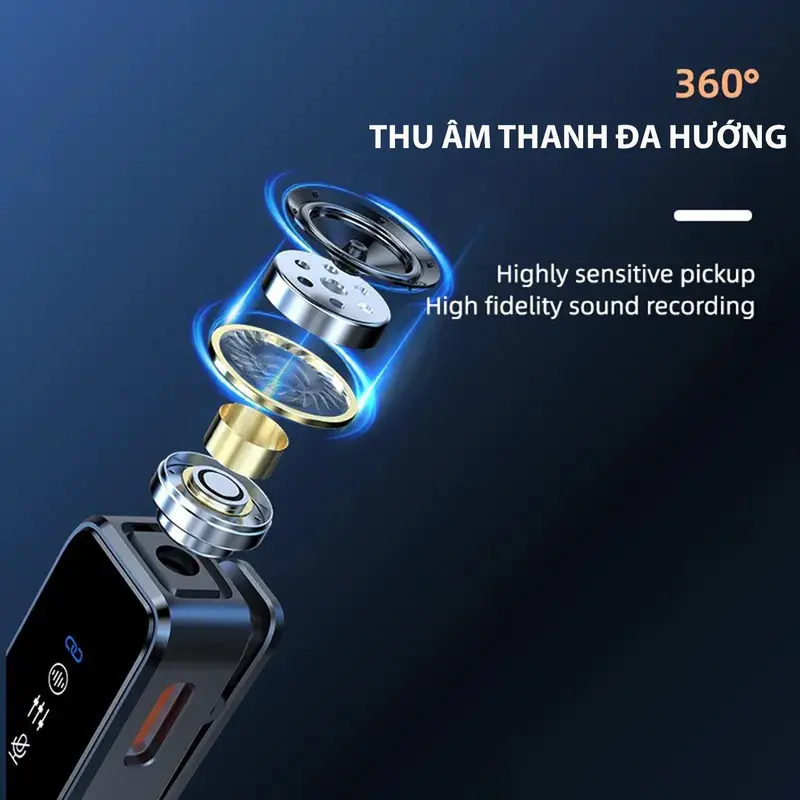 Mic Thu Âm không dây GAERU M3 PRO Cao Cấp, có hộp sạc, 1 mic hoặc 2 mic khử ồn mạnh mẽ cho Táo và Android micro  không 2