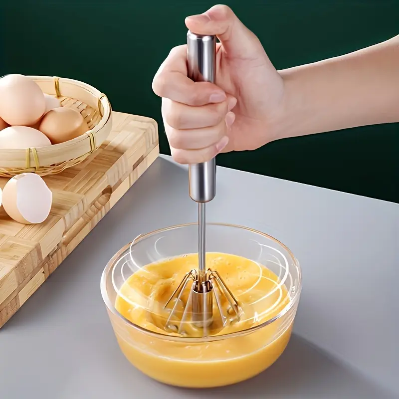 Multifunctional Egg Beater and Milk Bubbler, Stainless Steel Material, Manual Stirrer for Baking, Eggs and Cream, Essential Kitchen Gadget
