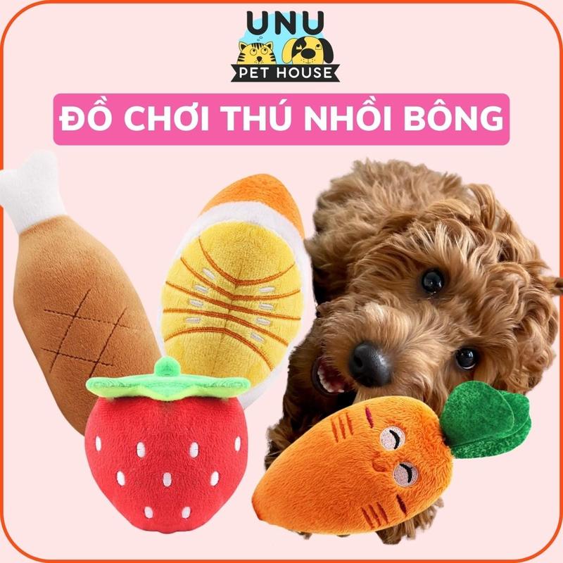 Đồ chơi cho chó gặm hình thú nhồi bông đáng yêu, kêu chút chíp giúp cún tự chơi…