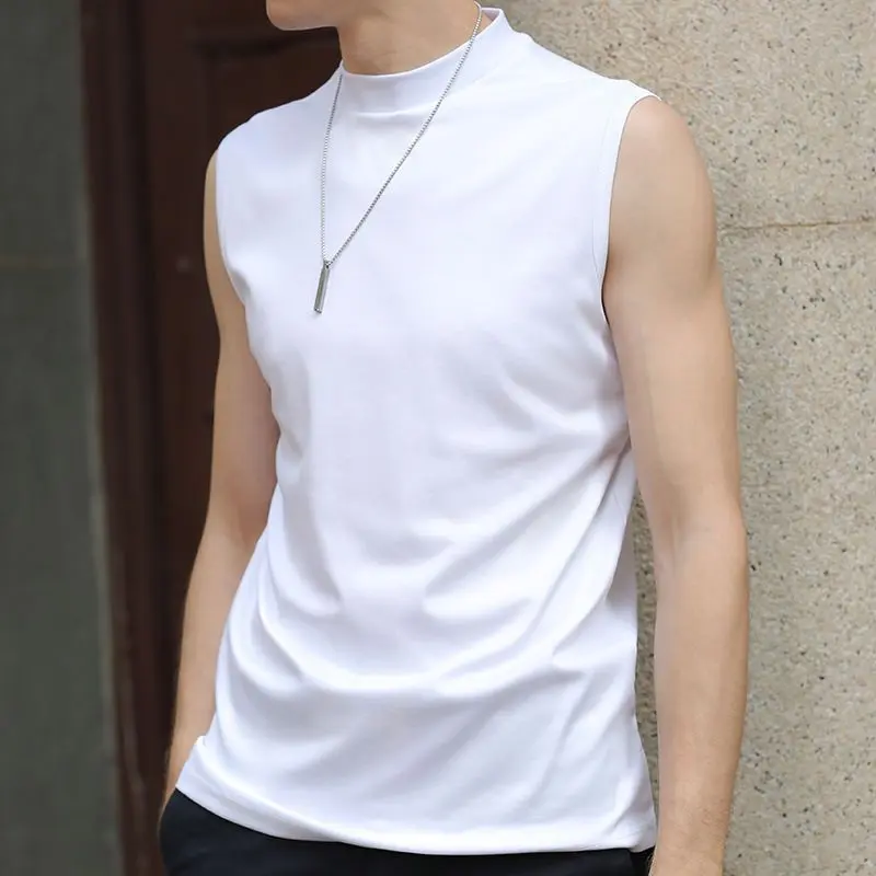 เสื้อยืดแขนกุด, แบรนด์แฟชั่นผู้ชาย, เสื้อกั๊ก, แจ๊กเก็ต, สีทึบ, เสื้อกล้าม, ผ้าฝ้ายชุบสองชั้น, ผ้าไหมน้ำแข็งฤดูร้อน, คอเต่า, เสื้อกั๊กบาง, แฟชั่น