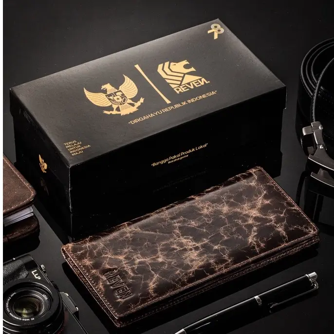 Reven Leather Dompet Panjang Pria Baraka Long Wallet Model Kekinian 0
