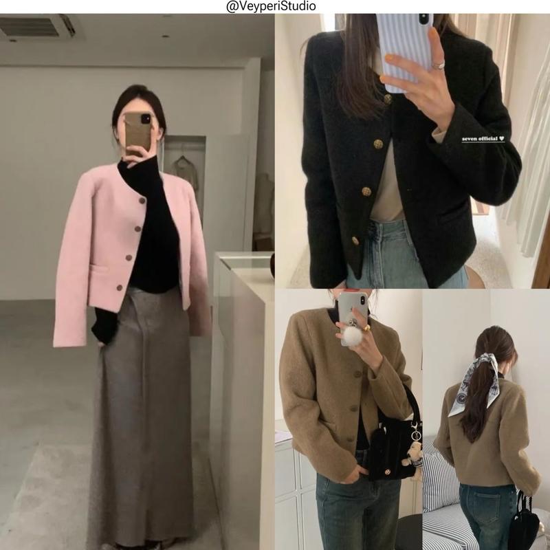 Áo khoác dạ SEVEN QCCC trần lông vũ dày dặn ấm áp, độn vai (kèm móc + túi )- VeyperiStudio Nữ Women Jacket