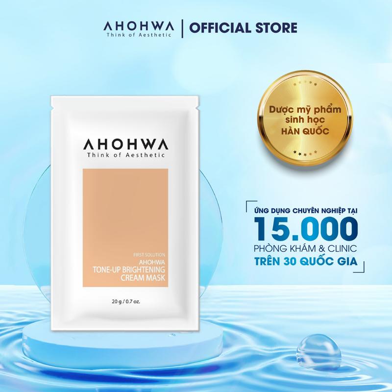 Ahohwa - Tone-Up Brightening Cream Mask - Mặt nạ ủ trắng gói dạng kem - 20g