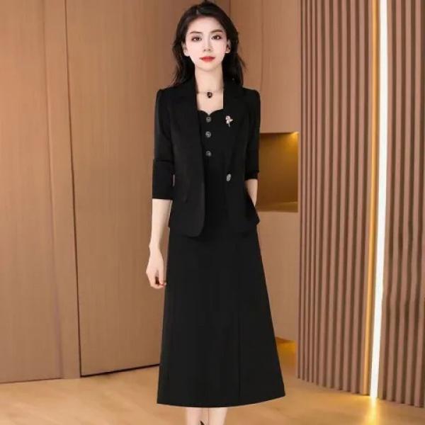 Váy Phù Hợp Với, Thích Hợp Cho Mùa Thu Và Mùa Đông, Thanh Lịch Và Bó Sát, Thích Hợp Cho Tiệc Cưới Và Bữa Tiệc, Áo Khoác Phù Hợp Với Bánh Mì Nướng, Bộ Đồ Hai Mảnh Nữ 2