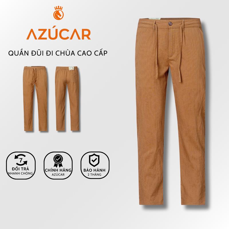 Quần Đũi Đi Chùa Cao Cấp AZÚCAR Siêu Mát, Lịch Sự và thoải mái tối đa Menswear Pants Đen Có Túi Jeans quana  unam quantay  nam quần  tây trung niên