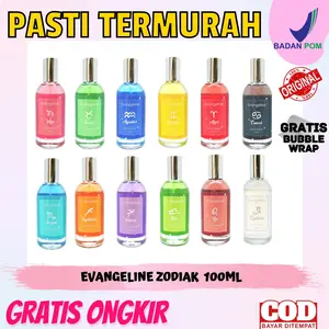 Parfum Wanita Evangeline zodiak 50ml Eau De Parfum Minyak Wangi Cewek Wanita Tahan Lama Biru Bunga Hijau Kuning Merah Ungu  Anggur Lily
