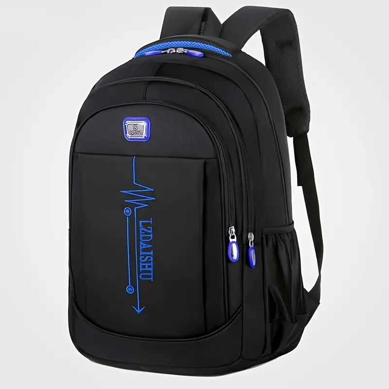 Casual Backpack, Men's Simple Shoulder Bag, Men's Large Capacity Middle School Student Backpack, Computer Travel Bag 0