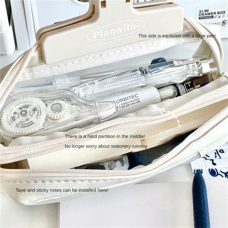 Product Introduction of Cute Snoopy Transparent Storage Bag Pencil Bag Frosted Pencil Case Boy And Girl Multi-functional Large-capacity Student Storage Stationery Bag 24
