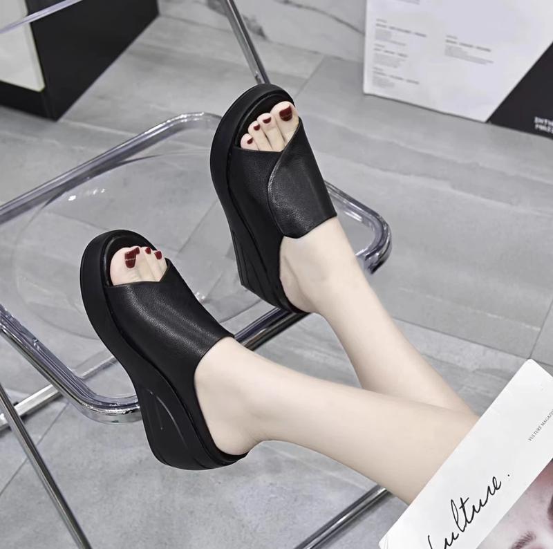 Product Introduction of DÉP DA CAO CẤP HỞ MŨI CAO 7CM Nữ DéP Shoes 11