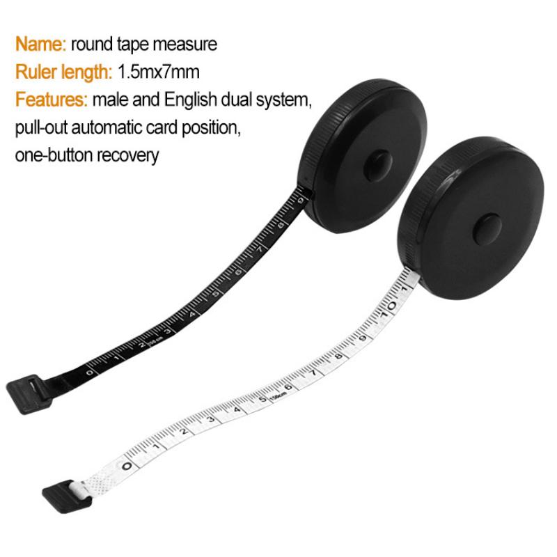 Product Introduction of Thước Dây Có Thể Thu Vào Kích Thước Nhỏ Màu Đen Và Trắng, Dụng Cụ Đo Vải, Thích Hợp Cho May Vá, Thiết Kế Và Tự Làm, Khóa Tự Động, Cầm Tay, Nhẹ, Thích Hợp Làm Quà Tặng Cho Những Tình Nhân Thích Thủ Công 11