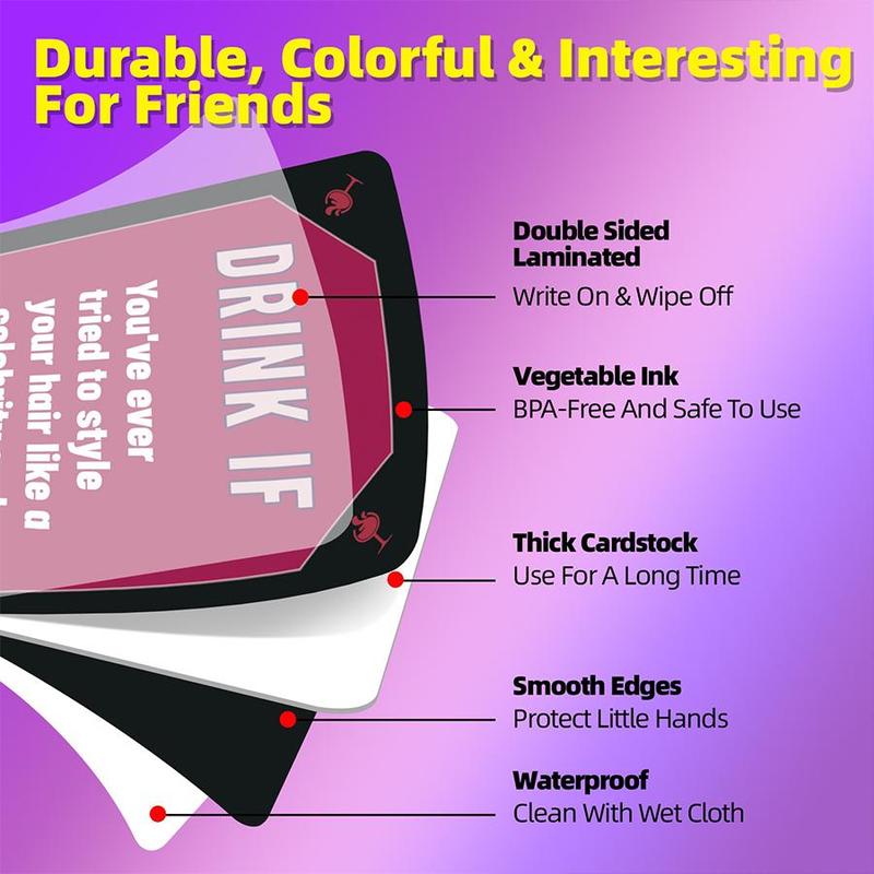 Party Game Card, 1 Box Drinking Props Game Card, Multi-person Party Team Building Toys, Perfect Game Night for Family and Friend 6