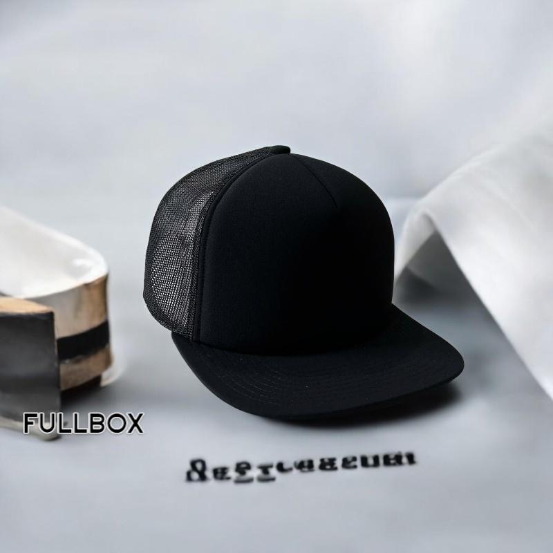  Nón Snapback Fullbox Full Đen Lưới Siêu Phẩm Hè 2025 FĐL. Nam Cap 