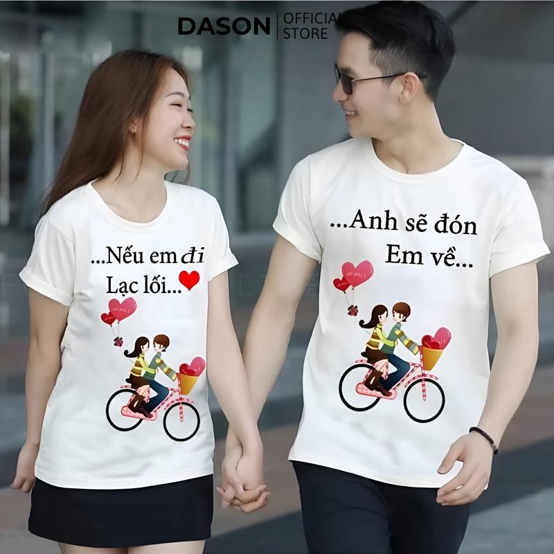 Áo cặp nam nữ, áo đôi người yêu vợ chồng (Giá 1 áo) họa tiết ý nghĩa, trẻ trung chất cotton thoáng mát, dày dặn