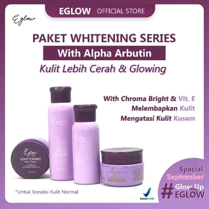 Eglow platinum paket wajah paket whitening  paket acne / paket ultimate bpom 2