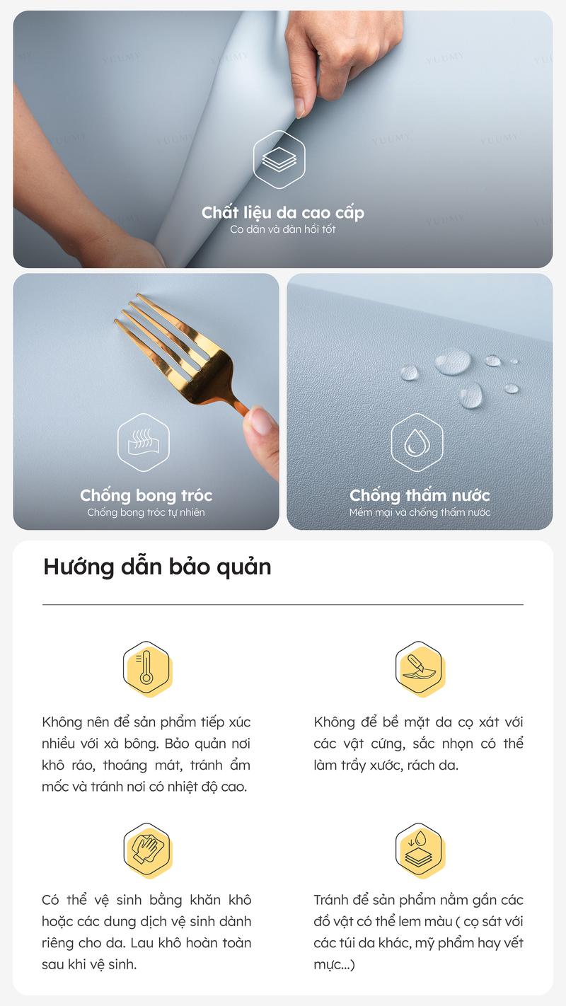 Product Introduction of Túi Yuumy (Thời trang nữ công sở dáng đứng - Túi xách da Bergen YTX55) 7