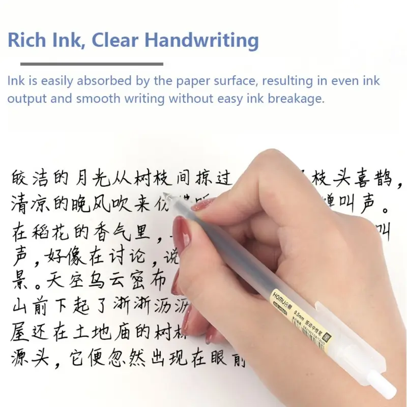 Bút Gel, Chống Bụi Bẩn, Nhanh Khô, Mực Đen / Xanh Dương / Đỏ, Kiểu Nhấn, Bút Bi, Đầu Bút 0.5Mm, Dụng Cụ Viết, Thích Hợp Cho Bài Kiểm Tra Sinh Viên 6