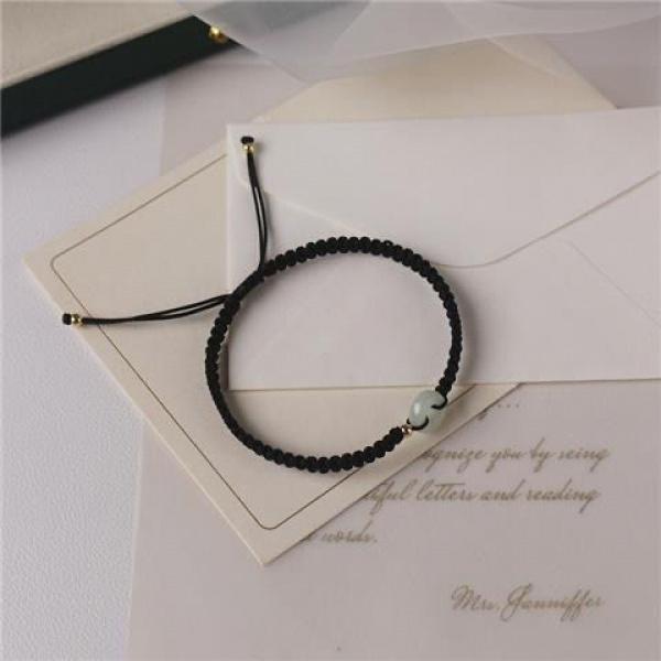 Phụ Kiện Trang Sức Nữ, Thời Trang, Dây Thừng Vòng Tay Có Thể Điều Chỉnh Dệt Cặp Đôi, Ngọc Bích Nhân Tạo Kiềng Đeo Tay 6