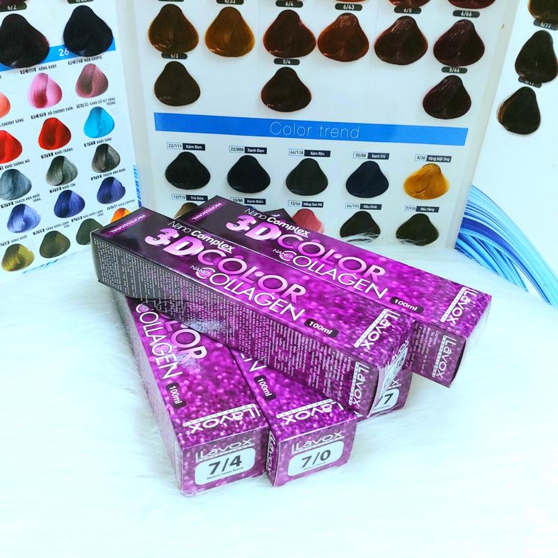  Thuốc Nhuộm Tóc Chỉ Giành Cho Tiệm Tóc   Không Kèm Oxy  Lavox   TÍM   Collagen 100ml -Đủ Tất Cả Các Màu Mới Hot Trend - Không Kèm Oxy - Khách Mua Oxy Trợ Nhuộm Riêng 