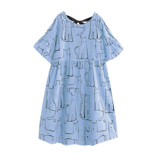 Product Introduction of Maternity Wear 2022 New Summer Short Sleeve Dress Loose Plus Size 100kg Mid-Length Maternity Dress 24