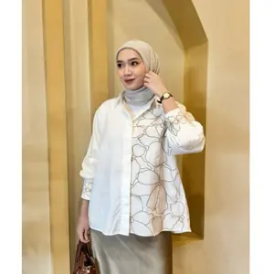 Kalsandffrey Luisa Shirt Atasan Wanita Kemeja Wanita Aesthetic Earth Tone