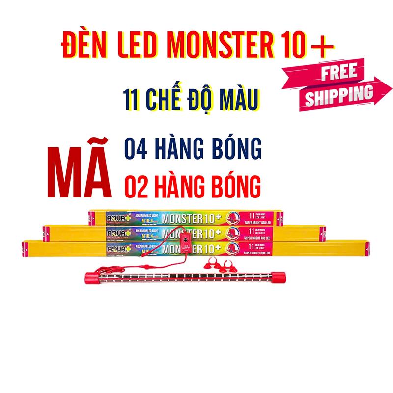 [ĐÈN LED MONSTER M10+] với 11 chế độ màu khác nhau nên phù hơn với nhiều loại cá cảnh như HUYẾT LONG, QUÁ BỐI, CÁ RỒNG, CHÉM SƯ TỬ, PHI TẦN, CÁ LÓC VÀ CÁ HỒ CỘNG ĐỒNG CÁ CẢNH NHIỀU LOẠI NHIỀU MÀU SẮC đèn đèn  cho chép sư tử   ngâm nước