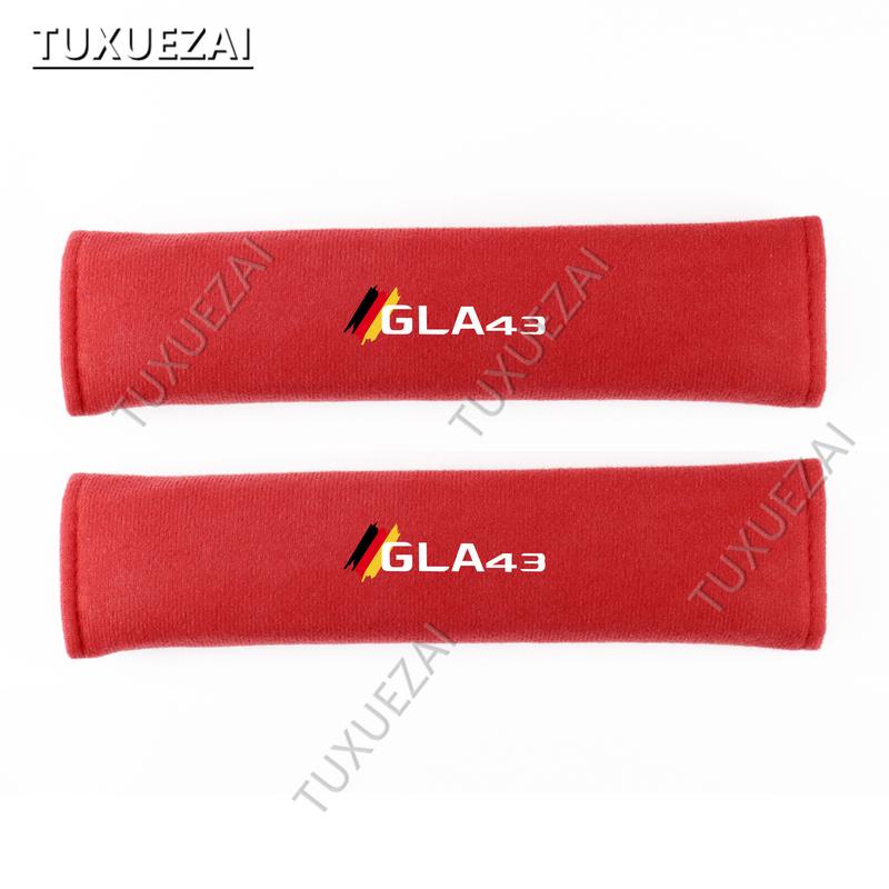 For Mercedes Benz GLA43 Car Seat Belt Safety Belt Shoulder 2Pcs Car Seatbelt Shoulder Protector Cover Safety Belt Shoulder Cover 6