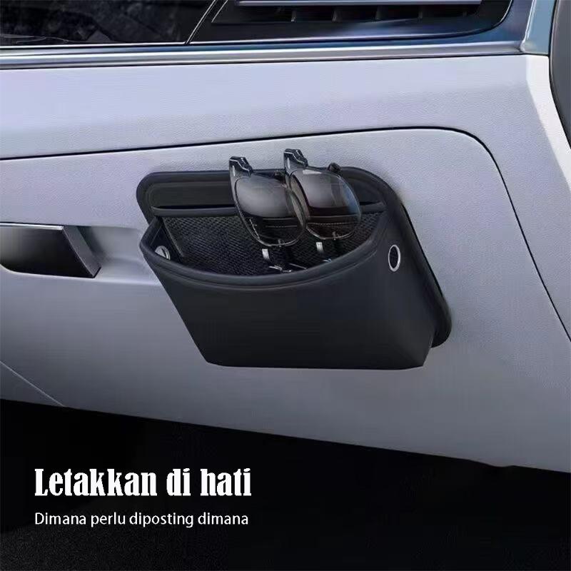 Car Seat Pocket Holder Side Organizer Multifungsi Storage Box Kotak Penyimpanan Multifungsi Tempat Hp Saku Kursi Mobil Tempel Stowing Tidying
